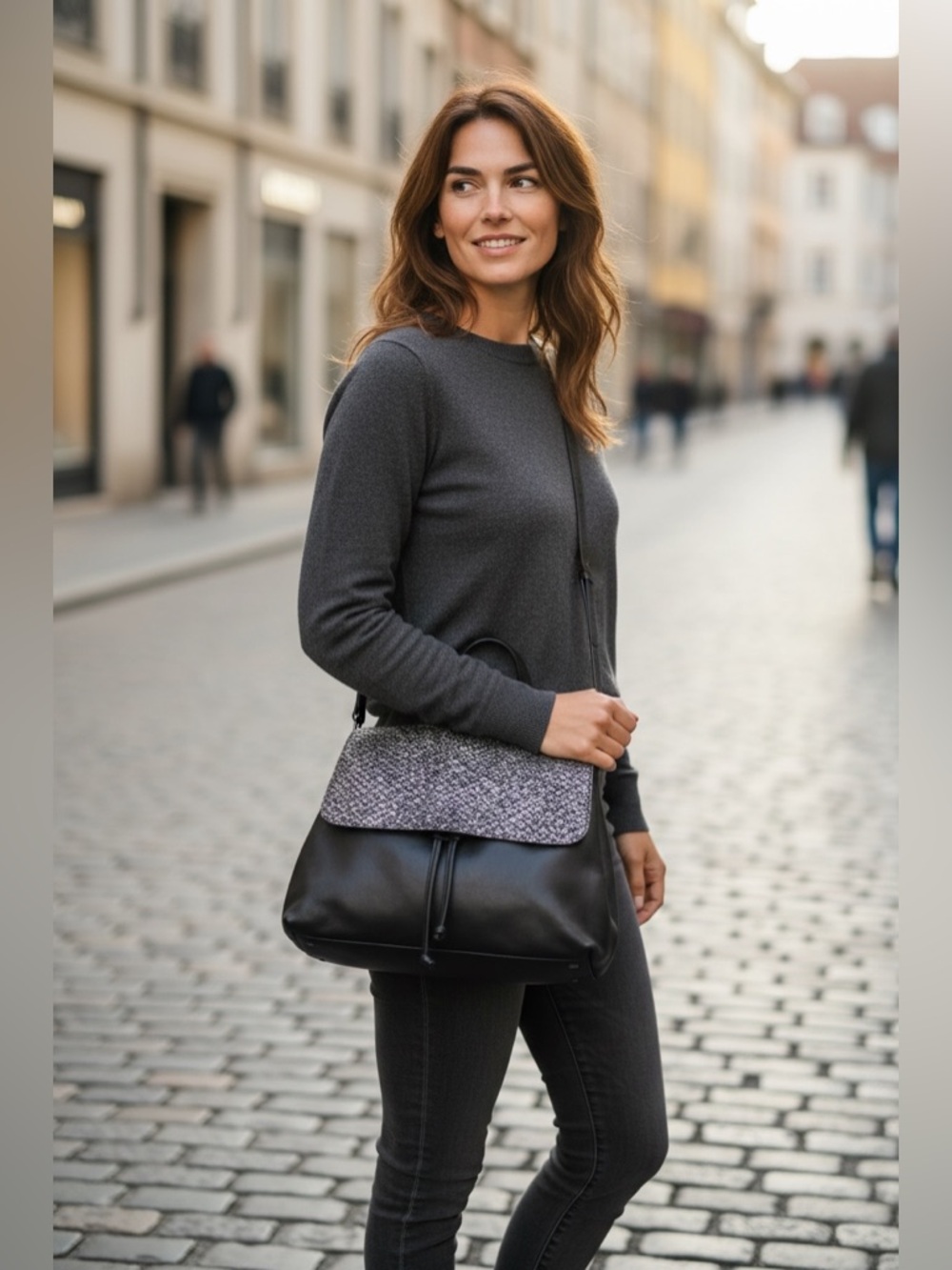Pietro Alessandro NYC leather snake print handbag‎